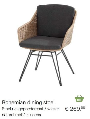 Aanbiedingen Bohemian dining stoel - Huismerk - Multi Bazar - Geldig van 14/03/2021 tot 31/05/2021 bij Multi Bazar