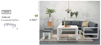 Aanbiedingen Cube wit lounge tafel - Garden Impressions - Geldig van 14/03/2021 tot 31/05/2021 bij Multi Bazar