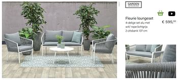 Aanbiedingen Fleurie loungeset - Garden Impressions - Geldig van 14/03/2021 tot 31/05/2021 bij Multi Bazar
