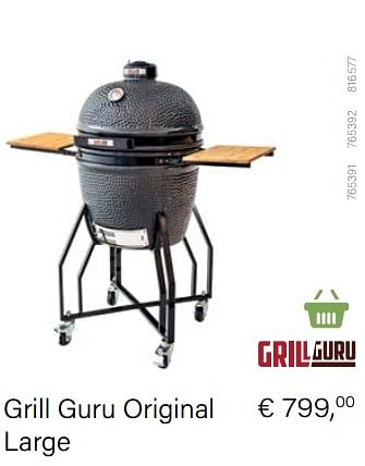 Aanbiedingen Grill guru original large - Grill Guru - Geldig van 14/03/2021 tot 31/05/2021 bij Multi Bazar