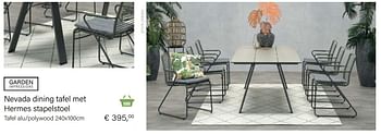 Aanbiedingen Hermes dining tafel alu-polywood 240x100 - Garden Impressions - Geldig van 14/03/2021 tot 31/05/2021 bij Multi Bazar