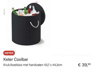 Aanbiedingen Keter coolbar kruk-koekbox met handvate - Keter - Geldig van 14/03/2021 tot 31/05/2021 bij Multi Bazar
