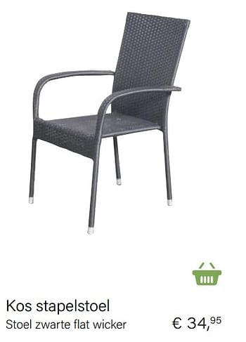 Aanbiedingen Kos stapelstoel - Huismerk - Multi Bazar - Geldig van 14/03/2021 tot 31/05/2021 bij Multi Bazar