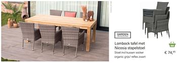 Aanbiedingen Nicosia stapelstoel incl kussen wicker organic grijs- reflex zwart - Garden Impressions - Geldig van 14/03/2021 tot 31/05/2021 bij Multi Bazar