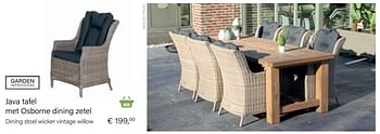 Aanbiedingen Osborne dining stoel wicker vintage willow - Garden Impressions - Geldig van 14/03/2021 tot 31/05/2021 bij Multi Bazar