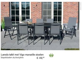 Aanbiedingen Vigo marseille stapelstoelen alu-textylene - Huismerk - Multi Bazar - Geldig van 14/03/2021 tot 31/05/2021 bij Multi Bazar