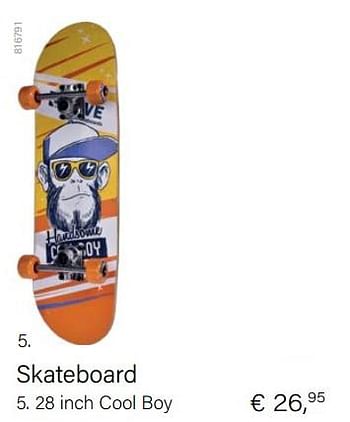 Aanbiedingen Skateboard 28 inch cool boy - Maple Leaf - Geldig van 14/03/2021 tot 31/05/2021 bij Multi Bazar