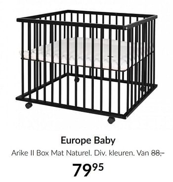 Aanbiedingen Europe baby arike ii box mat naturel - Europe baby - Geldig van 16/03/2021 tot 12/04/2021 bij Babypark