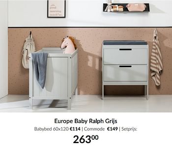 Aanbiedingen Europe baby ralph grijs - Europe baby - Geldig van 16/03/2021 tot 12/04/2021 bij Babypark