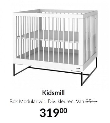 Aanbiedingen Kidsmill box modular wit - Kidsmill - Geldig van 16/03/2021 tot 12/04/2021 bij Babypark