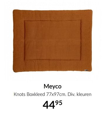 Aanbiedingen Meyco knots boxkleed - Meyco - Geldig van 16/03/2021 tot 12/04/2021 bij Babypark