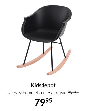 Aanbiedingen Kidsdepot jazzy schommelstoel black - KidsDepot  - Geldig van 16/03/2021 tot 12/04/2021 bij Babypark