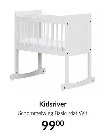 Aanbiedingen Kidsriver schommelwieg basic mat wit - Kidsriver - Geldig van 16/03/2021 tot 12/04/2021 bij Babypark