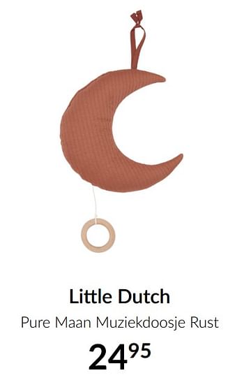 Aanbiedingen Little dutch pure maan muziekdoosje rust - Little Dutch - Geldig van 16/03/2021 tot 12/04/2021 bij Babypark