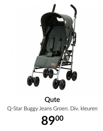 Aanbiedingen Qute q-star buggy jeans groen - Qute  - Geldig van 16/03/2021 tot 12/04/2021 bij Babypark
