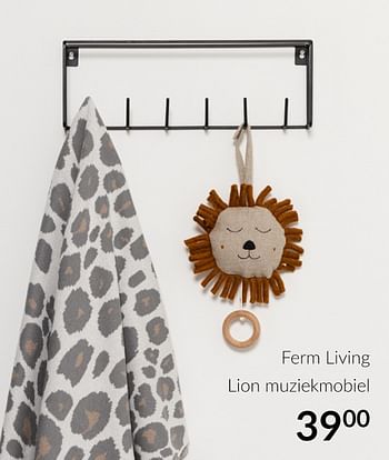 Aanbiedingen Ferm living lion muziekmobiel - Ferm Living - Geldig van 16/03/2021 tot 12/04/2021 bij Babypark