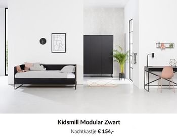 Aanbiedingen Kidsmill modular zwart nachtkastje - Kidsmill - Geldig van 16/03/2021 tot 12/04/2021 bij Babypark