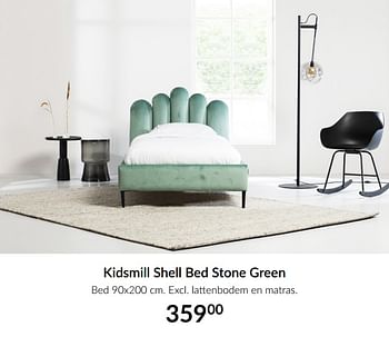 Aanbiedingen Kidsmill shell bed stone green - Kidsmill - Geldig van 16/03/2021 tot 12/04/2021 bij Babypark
