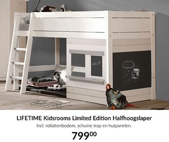 Aanbiedingen Lifetime kidsrooms limited edition halfhoogslaper - Lifetime - Geldig van 16/03/2021 tot 12/04/2021 bij Babypark