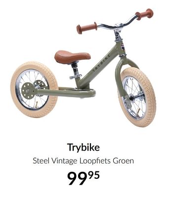 Aanbiedingen Trybike steel vintage loopfiets groen - Trybike - Geldig van 16/03/2021 tot 12/04/2021 bij Babypark