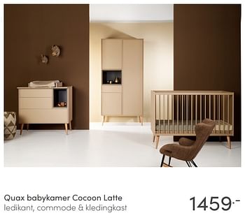 Aanbiedingen Quax babykamer cocoon latte - Quax - Geldig van 21/03/2021 tot 27/03/2021 bij Baby & Tiener Megastore