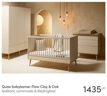 Aanbiedingen Quax babykamer flow clay + oak - Quax - Geldig van 21/03/2021 tot 27/03/2021 bij Baby & Tiener Megastore