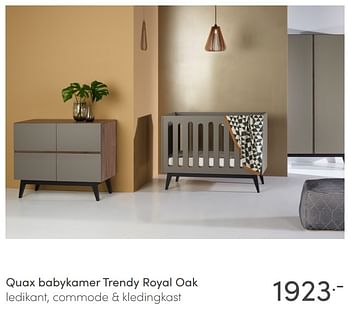Aanbiedingen Quax babykamer trendy royal oak - Quax - Geldig van 21/03/2021 tot 27/03/2021 bij Baby & Tiener Megastore