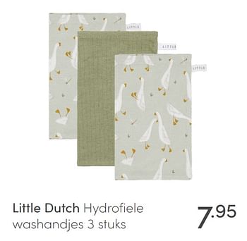 Aanbiedingen Little dutch hydrofiele washandjes - Little Dutch - Geldig van 21/03/2021 tot 27/03/2021 bij Baby & Tiener Megastore