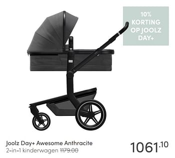 Aanbiedingen Joolz day+ awesome anthracite 2-in-1 kinderwagen - Joolz - Geldig van 21/03/2021 tot 27/03/2021 bij Baby & Tiener Megastore