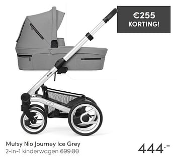 Aanbiedingen Mutsy nio journey ice grey 2-in-1 kinderwagen - Mutsy - Geldig van 21/03/2021 tot 27/03/2021 bij Baby & Tiener Megastore