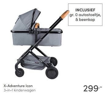 Aanbiedingen X-adventure icon 3-in-1 kinderwagen - Xadventure - Geldig van 21/03/2021 tot 27/03/2021 bij Baby & Tiener Megastore