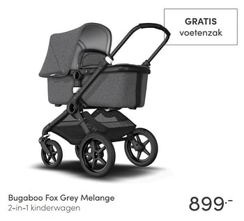 Aanbiedingen Bugaboo fox grey melange 2-in-1 kinderwagen - Bugaboo - Geldig van 21/03/2021 tot 27/03/2021 bij Baby & Tiener Megastore