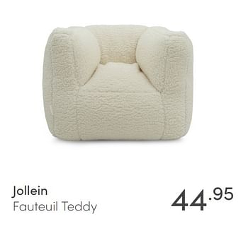Aanbiedingen Jollein fauteuil teddy - Jollein - Geldig van 21/03/2021 tot 27/03/2021 bij Baby & Tiener Megastore