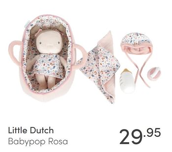 Aanbiedingen Little dutch babypop rosa - Little Dutch - Geldig van 21/03/2021 tot 27/03/2021 bij Baby & Tiener Megastore