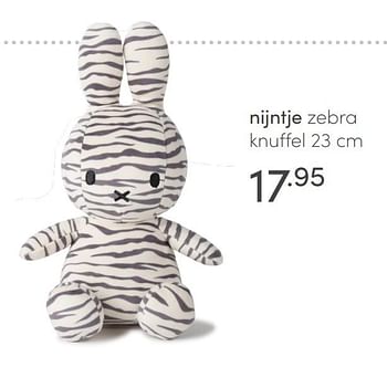 Aanbiedingen Nijntje zebra knuffel - Nijntje - Geldig van 21/03/2021 tot 27/03/2021 bij Baby & Tiener Megastore