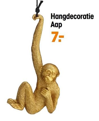 Aanbiedingen Hangdecoratie aap - Huismerk - Kwantum - Geldig van 15/03/2021 tot 31/03/2021 bij Kwantum