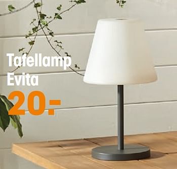Aanbiedingen Tafellamp evita - Huismerk - Kwantum - Geldig van 15/03/2021 tot 31/03/2021 bij Kwantum