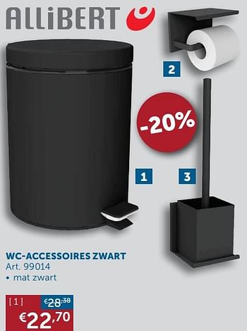 Aanbiedingen Wc-accessoires zwart - Allibert - Geldig van 30/03/2021 tot 26/04/2021 bij Zelfbouwmarkt