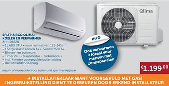Aanbiedingen Split-airco qlima: koelen en verwarmen - Qlima  - Geldig van 30/03/2021 tot 26/04/2021 bij Zelfbouwmarkt
