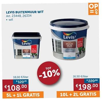 Aanbiedingen Levis buitenmuur wit - Levis - Geldig van 30/03/2021 tot 26/04/2021 bij Zelfbouwmarkt