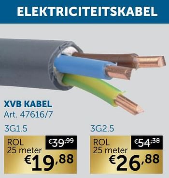 Aanbiedingen Xvb kabel - Geldig van 30/03/2021 tot 26/04/2021 bij Zelfbouwmarkt