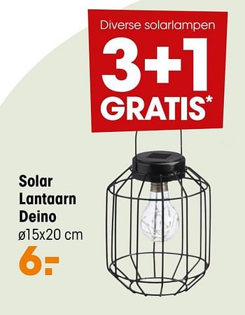 Aanbiedingen Solar lantaarn deino - Huismerk - Kwantum - Geldig van 29/03/2021 tot 11/04/2021 bij Kwantum