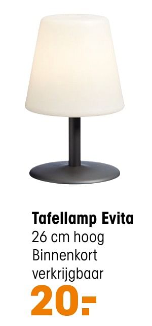 Aanbiedingen Tafellamp evita - Huismerk - Kwantum - Geldig van 29/03/2021 tot 11/04/2021 bij Kwantum