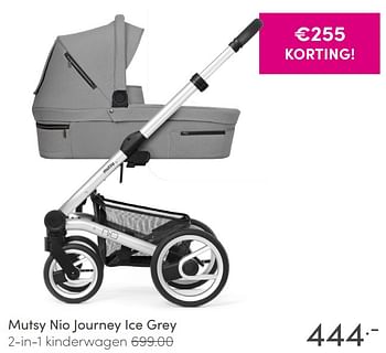 Aanbiedingen Mutsy nio journey ice grey 2-in-1 kinderwagen - Mutsy - Geldig van 28/03/2021 tot 03/04/2021 bij Baby & Tiener Megastore