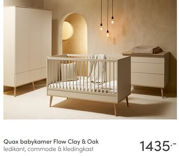 Aanbiedingen Quax babykamer flow clay + oak - Quax - Geldig van 28/03/2021 tot 03/04/2021 bij Baby & Tiener Megastore