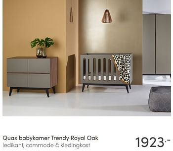Aanbiedingen Quax babykamer trendy royal oak - Quax - Geldig van 28/03/2021 tot 03/04/2021 bij Baby & Tiener Megastore