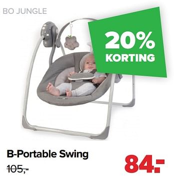 Aanbiedingen B-portable swing - Bo Jungle - Geldig van 22/03/2021 tot 17/04/2021 bij Baby-Dump