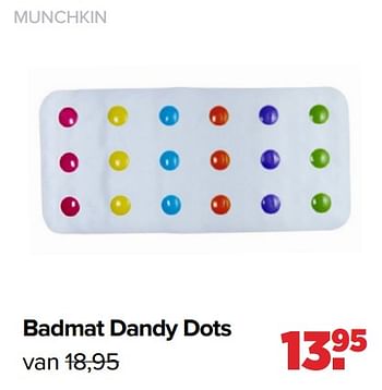Aanbiedingen Badmat dandy dots - Munchkin - Geldig van 22/03/2021 tot 17/04/2021 bij Baby-Dump