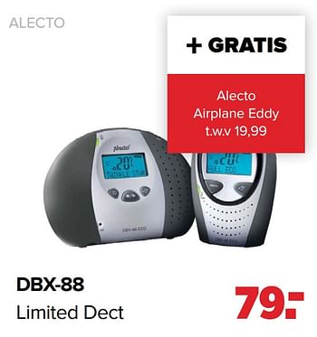 Aanbiedingen Alecto dbx-88 limited dect - Alecto - Geldig van 22/03/2021 tot 17/04/2021 bij Baby-Dump