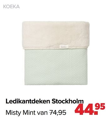 Aanbiedingen Ledikantdeken stockholm misty mint - Koeka - Geldig van 22/03/2021 tot 17/04/2021 bij Baby-Dump